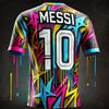 Summer Football Training Tee Top Messi 10 Special Edition Competition Football Jersey Adult Kids Outdoor Quick-drying Tshirts