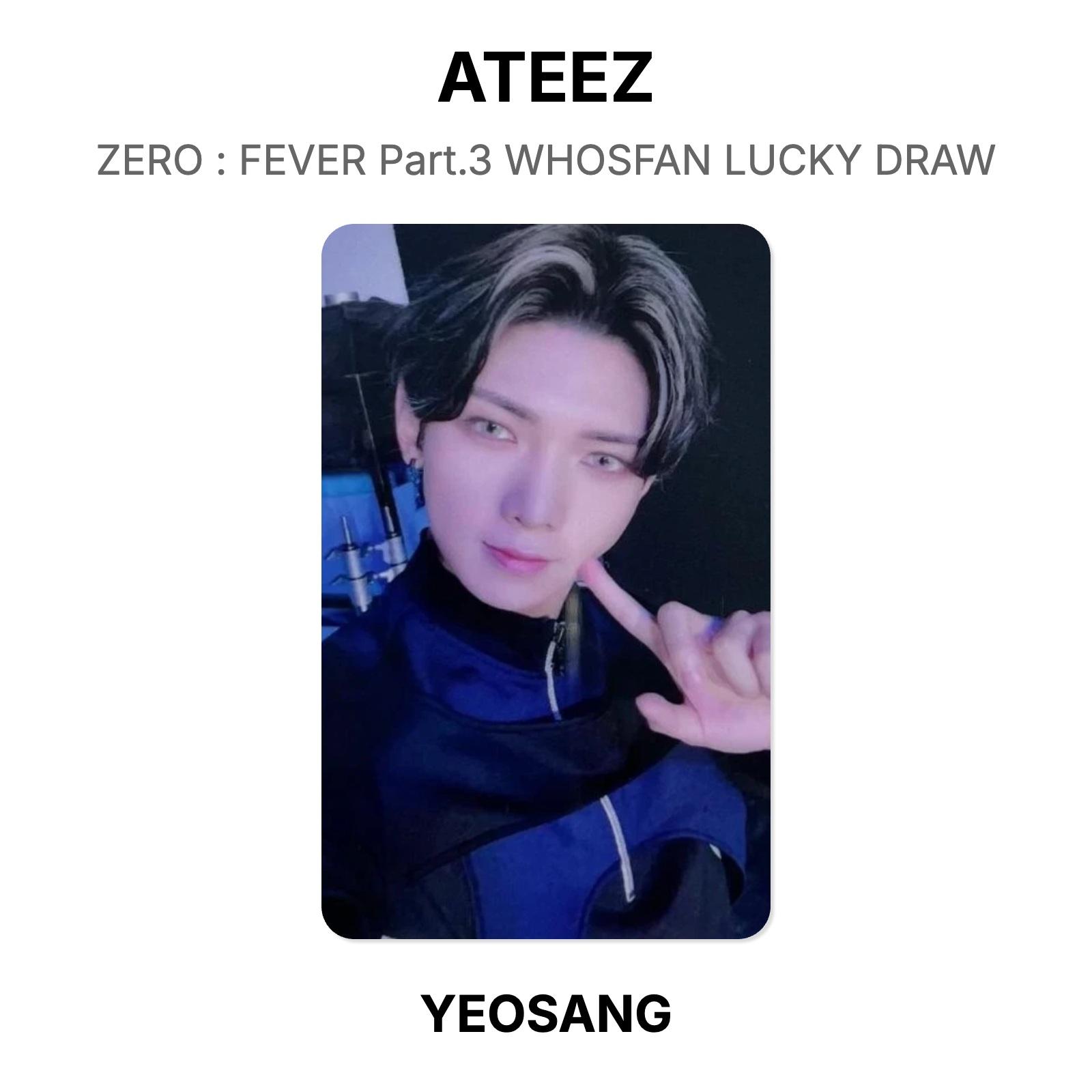 АТИЗ НОЛЬ : FEVER Часть 3 WHOSFAN Розыгрыш Официальная фотокарточка YEOSANG