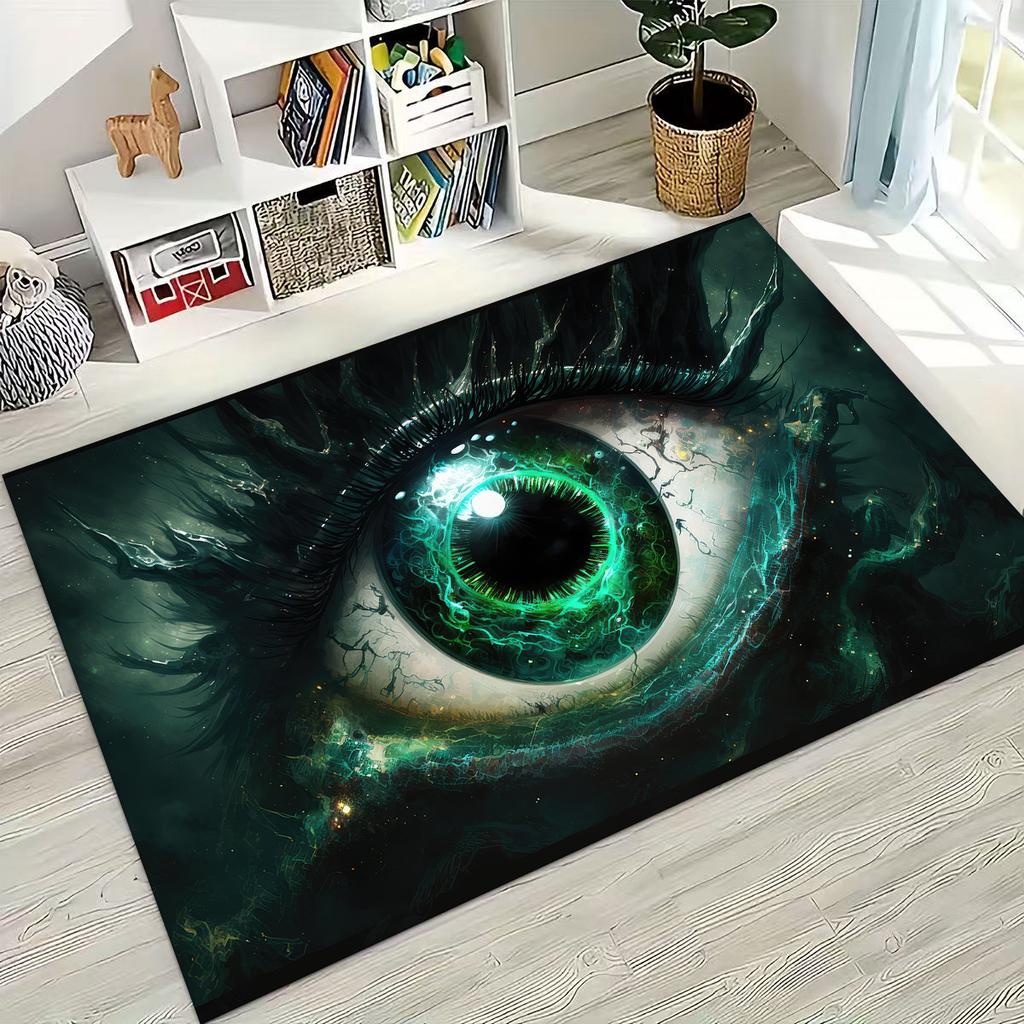 Krásné Vševidoucí oko zednářství Zlé oči Koberec do ložnice obývacího pokoje k pohovce Domácí rohožka Dekor, Dětská hrací protiskluzová podložka na podlahu