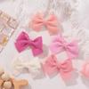 10Pcs/set Soft Cotton Bow Hairpin for Baby Girl Sweet Hairpin Color Block Delicate Hairgripe Barrettes Kawaii Child Accessories