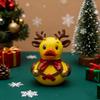Christmas Duck Figurine Santa Claus Reindeer Elf Snowman Duck Statue Resin Animal Sculpture Xmas Holiday Party Decor Ornament