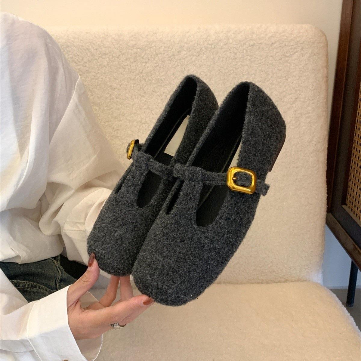 

Туфли Мэри Джейн в стиле ретро с квадратной головкой, легкие женские осенние французские балетки, туфли-лодочки с квадратной головкой и мягкой подошвой, вечерние туфли 35 темно-серого