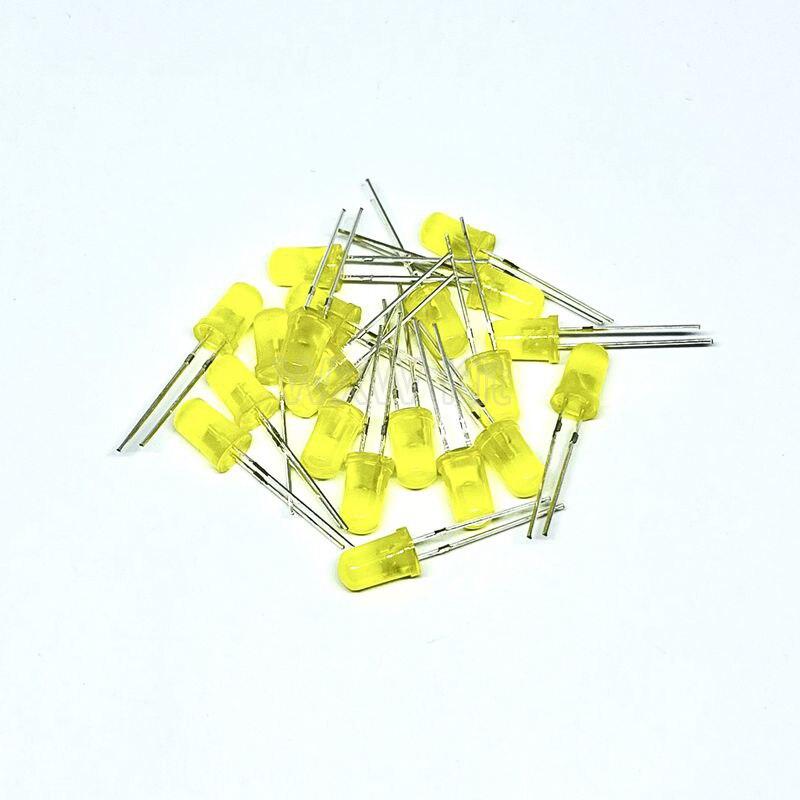 100PCS/LOT 3mm 5mm LED Diode  White Green Red Blue Yellow DIP F3 F5 Leds Light Emitting Diodes Electronic