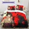 Naruto Anime Character Pattern Bedding Home Decoration Birthday Gift (1 * duvet cover + 2 * pillowcase, without core)
