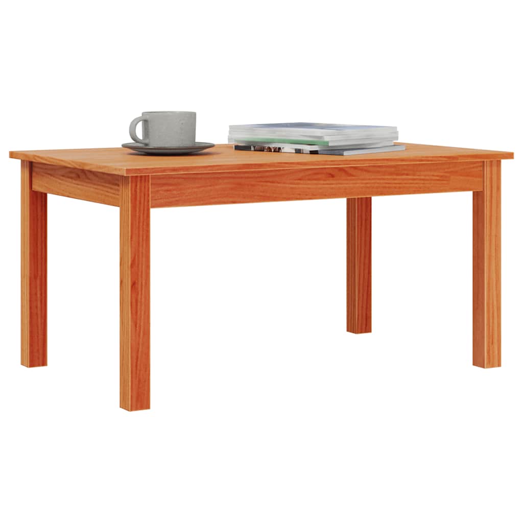 Coffee Table Wax Brown 80 x 50 x 40 cm Solid Pine Wood
