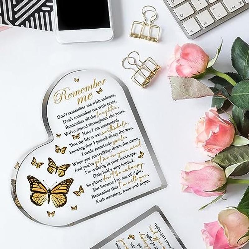 Acrylic Heart Memorial - Comforting Sympathy Gift for Loss of Loved One