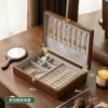 Wooden Jewelry Box With Lock Large Capacity Vintage Style Rings Earrings Bracelets Women
