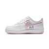 Air Force 1 LV8 Floral Tênis de Skate Cano Baixo Branco Rosa Infantil Idade 3 7 Anos CN8543-100