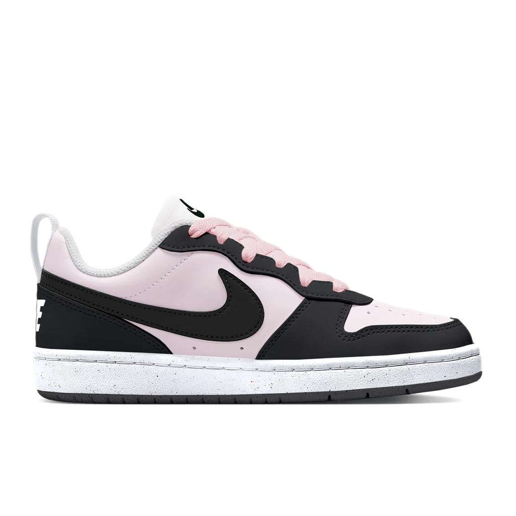 Nike Court Borough Breathable Waterproof Low top Skateboard Shoes Unisex Black White Pink DV5456-131(Team1678-)