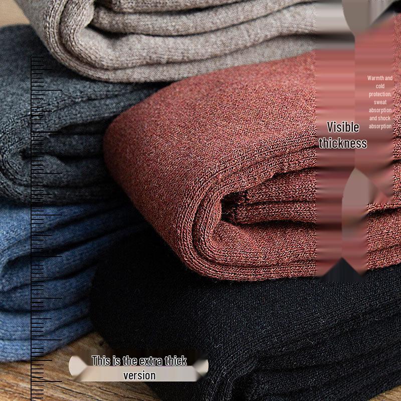 Extra Thick Winter Knee-High Cotton Socks for Men & Women