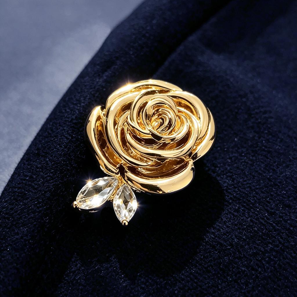 Rose Brooch - High-end and Niche Design for Women's Formal Blazers and Coats - Brooch Pin for Jackets