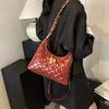 New Fashion PU Leather Women's Handbags Solid Lightweight Underarm Shoulder Bags Simple Designer Luxury Bags