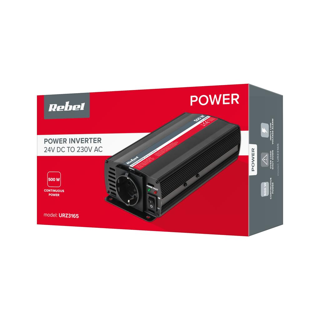 Rebel 24V 230V 500W/1000W Car Voltage Converter