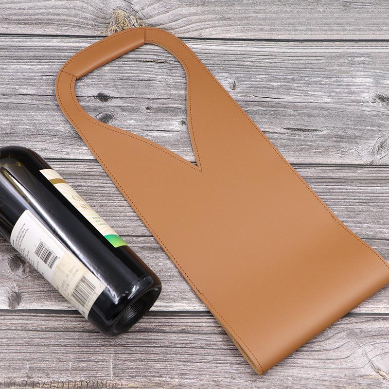 Retro PU Leather Red Wine Bag - Holiday Gift for Elders