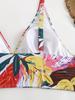 Cross-Border Split Bikini: Sexy Bandeau Print Triangle Swimwear for Women