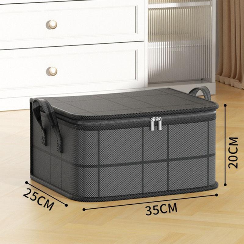 

Складной органайзер для хранения в шкафу, большая вместимость, бытовой ящик для хранения, двойная молния, с ручкой S 25*35*20cm