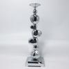 Heimdekoration Ornamente, Kreativ gestapelte Stein-Metall-Kerzenhalter, Galvanisierte gebürstete Aromatherapie-Kerzenhalter