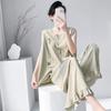 Summer Crew Neck Sleeveless Vest Two-piece Set Cotton and Silk Pajamas Women's Summer Cotton Silk Women's Summer Suit Dress