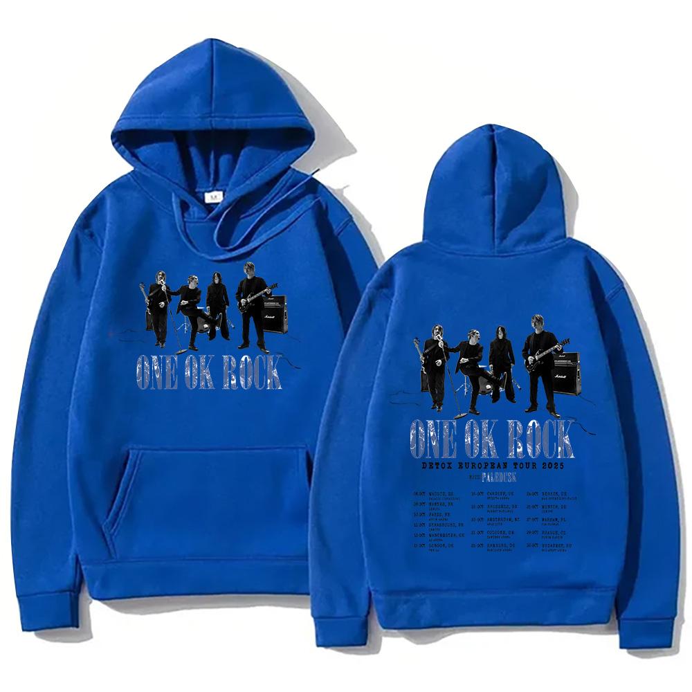 One Ok Rock Band Hip Hop Band Hoodies ONE OK ROCK Detox Europban Tour Sweatshirts Fall Men Women Two Sides Funko Pop Streetwear
