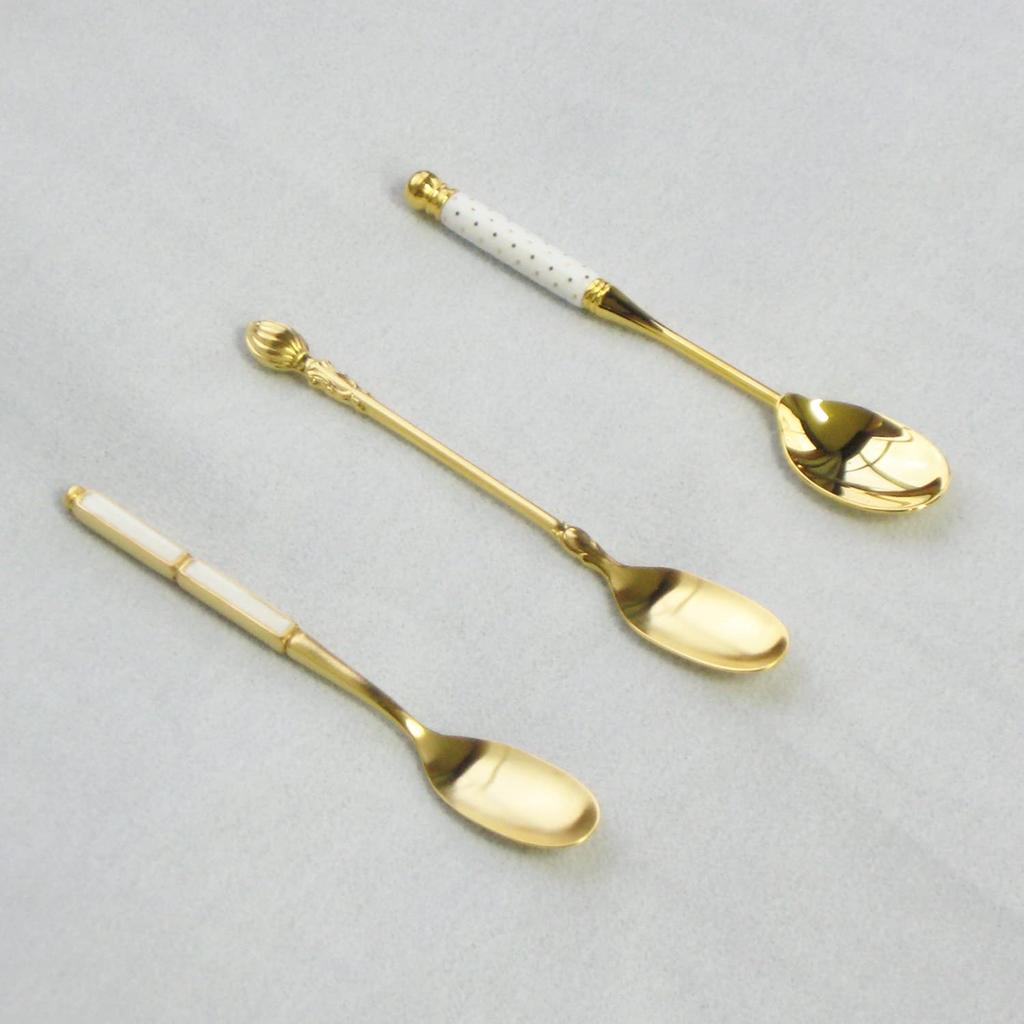 Nagao Brass Coffee Made in Japan Spoon, Gold, 12.7cm, Sylpheed,