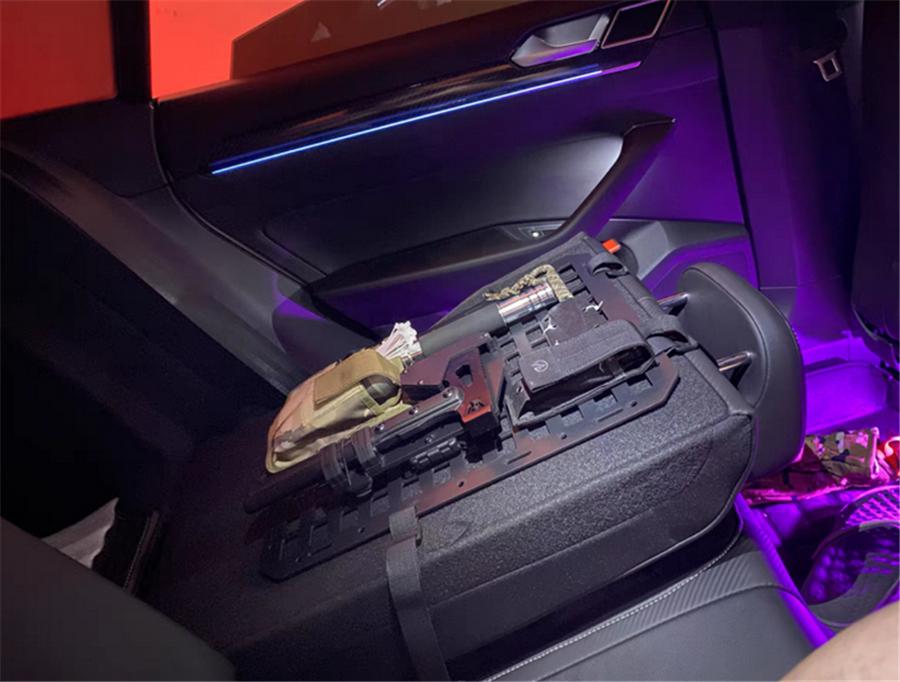 Univerzální stojan na opěradlo sedadel pro zbraně Úložný prostor taktický pevný panel MOLLE