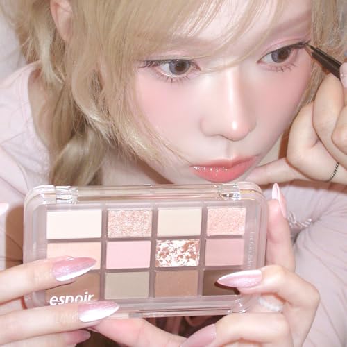 ESPOIR Lidschatten-Palette #6 Honey Oat Latte, 9g, 12-Farben Lidschatten-Palette für gelbstichige Haut, Tiefe Töne, Füge einen Löffel Honig für das Herbst-Make-up hinzu