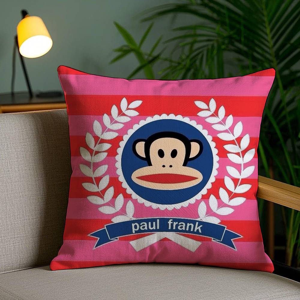 

N-New P-Paul F-frank Pillow Case Anti-dustmite Invisible Zipper Sofa Bed 12x12Inch