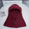 Winter Hat Scarf Integrated Two-piece Set Solid Color Warm Dual-purpose Knitted Hat Cape Versatile Fashion Hooded Shawl