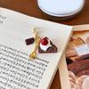 Mini Caffè Pane Laccetto per Telefono Ciondolo Giocattolo Cibo Realistico Portachiavi Pendente Moda per Borsa Accessori Sacchetti Regalo
