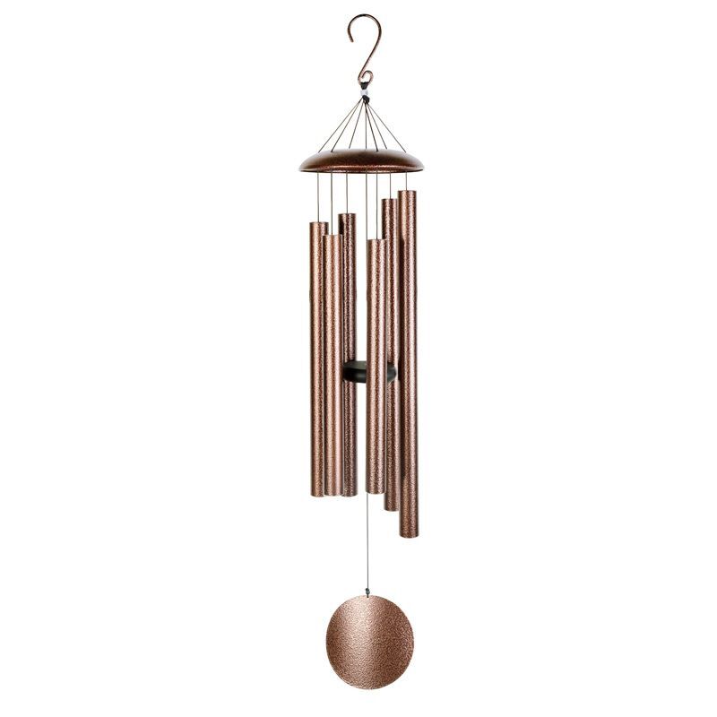 Bronze Deep Tone Melodic Decorative Wind Chimes for Outside Garden (Silver,Stainless Steel)