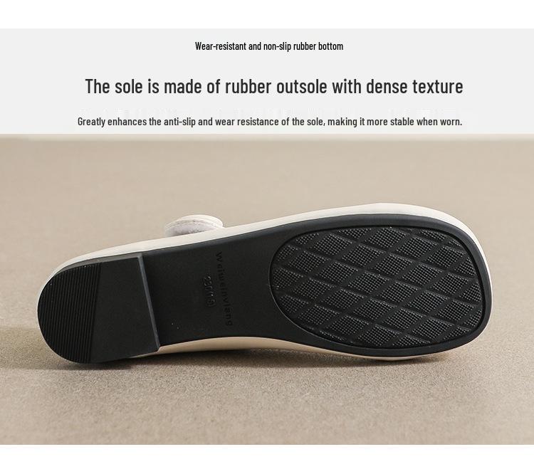 French-Japanese One-Strap Mary Jane Flats - Women's Round Toe, Soft Sole Slip-On Dolls Shoes, College Style.