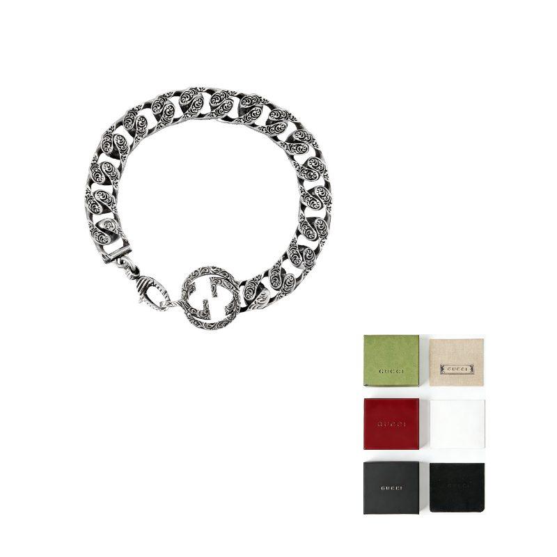 GUCCI Interlocking 925 Sterling Silver Bracelets