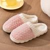 Winter non-slip thick-bottomed home cotton slippers couple home indoor warm soft-bottomed wear-resistant plush slippers