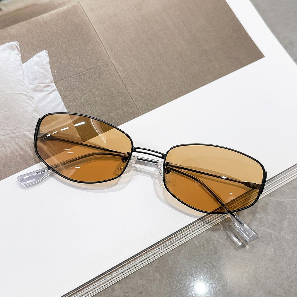 New trendy hollow sunglasses women anti-ultraviolet polarized lenses large frame thin gradual change color sunglasses personality