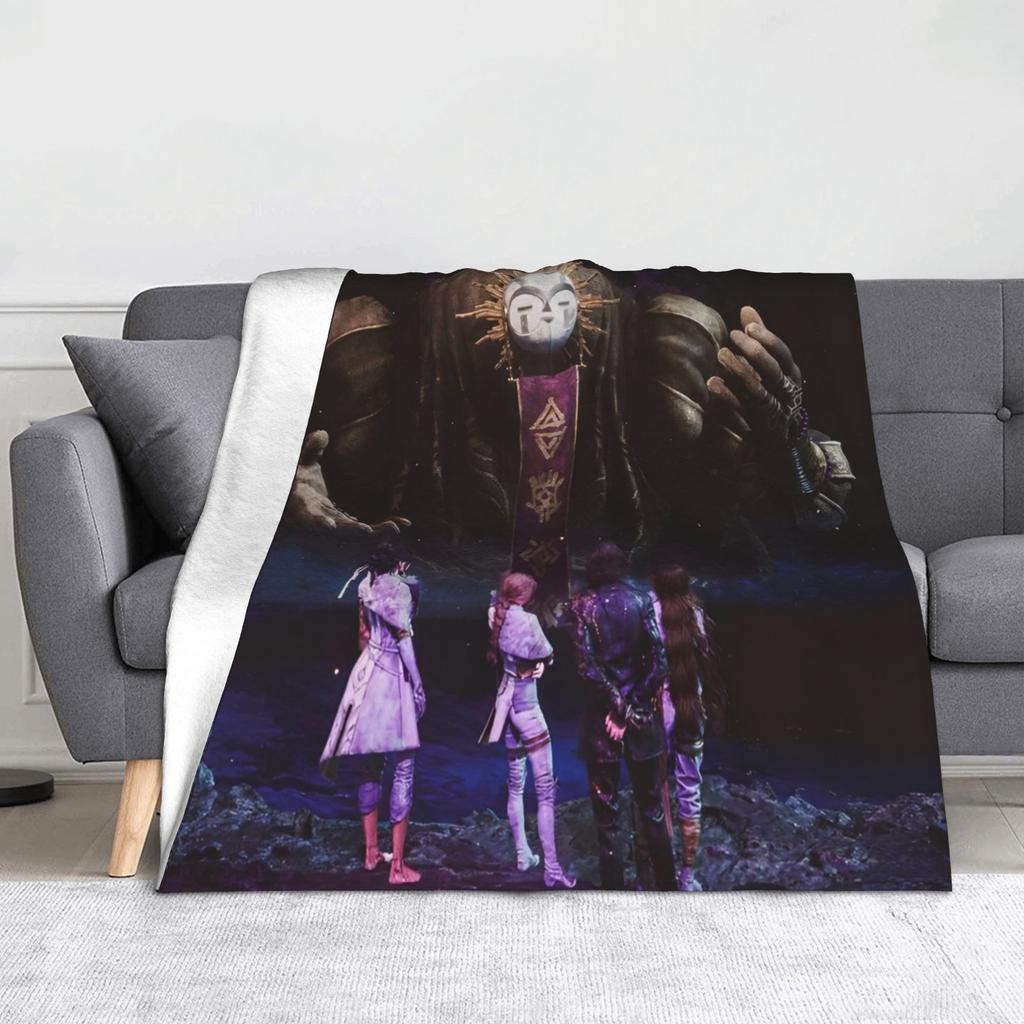 Expedition 33 Esquie Lustige Zitate Decken Fleece Clair Obscur Weiche Überwurfdecken für Schlafzimmer Sofa Bett Teppich