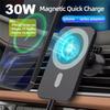 Fast Wireless Car Charger 30w Qi Magnetic Phone Car Mount Holder For Iphone 13 12 Pro Pro Max Mini 11 Samsung 360° Adjustable