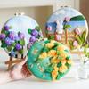 Florals Felting Starter Set Featuring Natural Linen And Practical Tool For New Craft