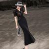 Lanser 2026 Summer Elegant V-neck Lace Sequin Dress