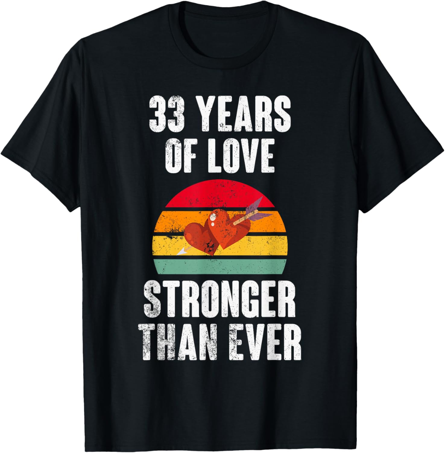 Vintage Sunset 33 Years Together 33rd Wedding Anniversary T-Shirt S