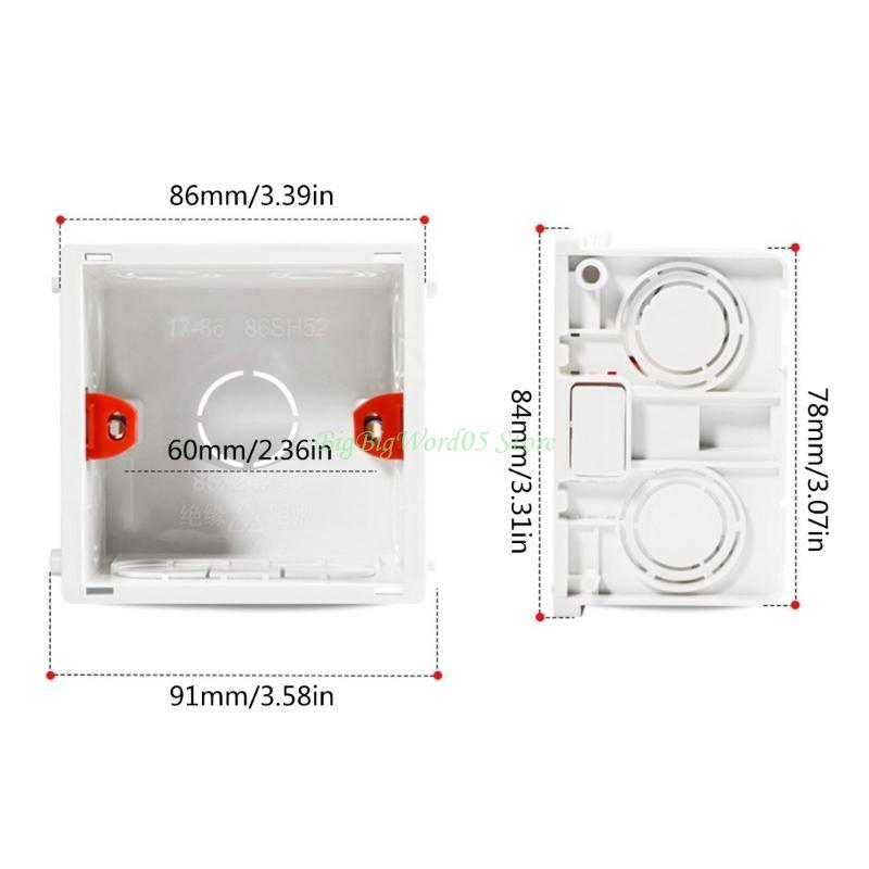 24TE 86-Type PVC Junction Box Wall Mount Cassette For Switch Socket Base