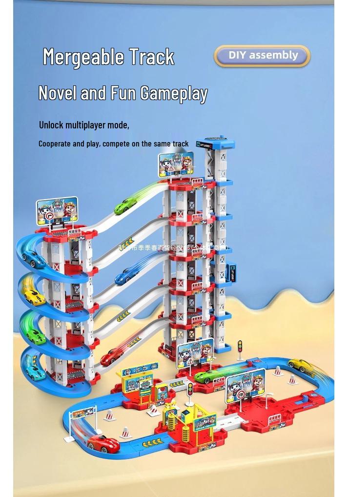 Kids' DIY Racing Car Slide Track Educational Assembly Toy