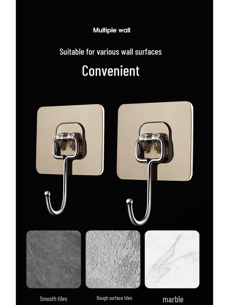 Starker Klebehaken ohne Bohren – Spurloses Badezimmer-/Küchenzubehör für schwere Kochutensilien