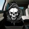 2pcs Dark Art Wolf Skull Pentagram Vines Print Car Seat Covers - Soft, Washable, Universal Fit For Driver & Passenger Seats, Tre
