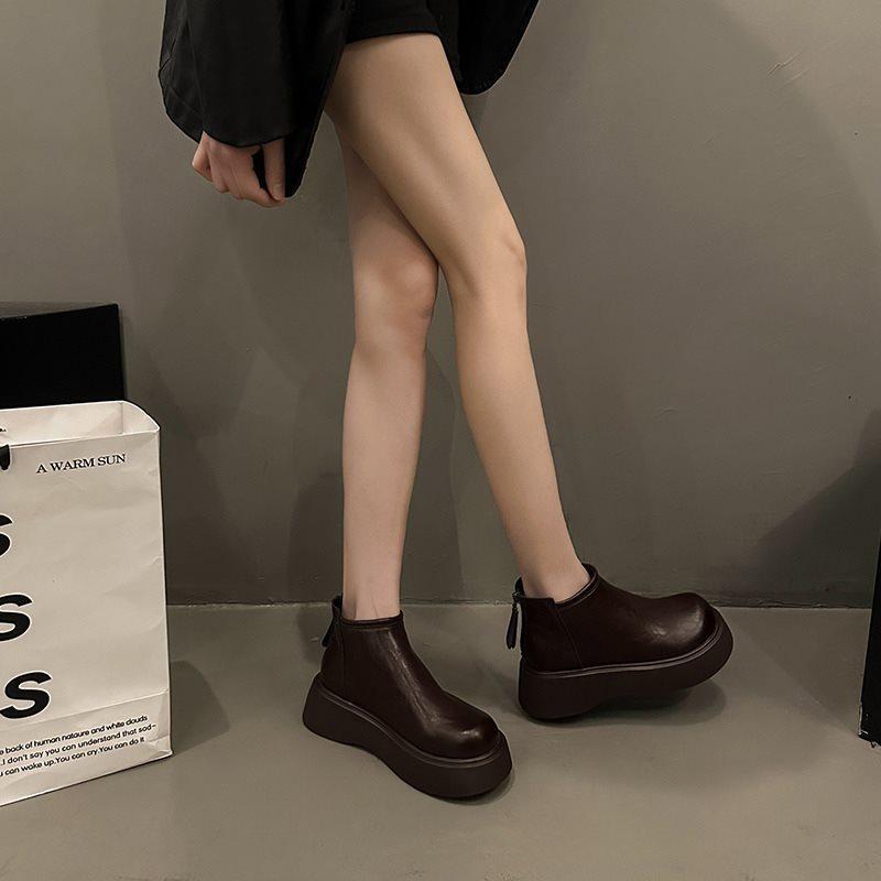 Martin boots women's boots short boots winter Chelsea cotton shoes new British style shoes velvet warm black 2025