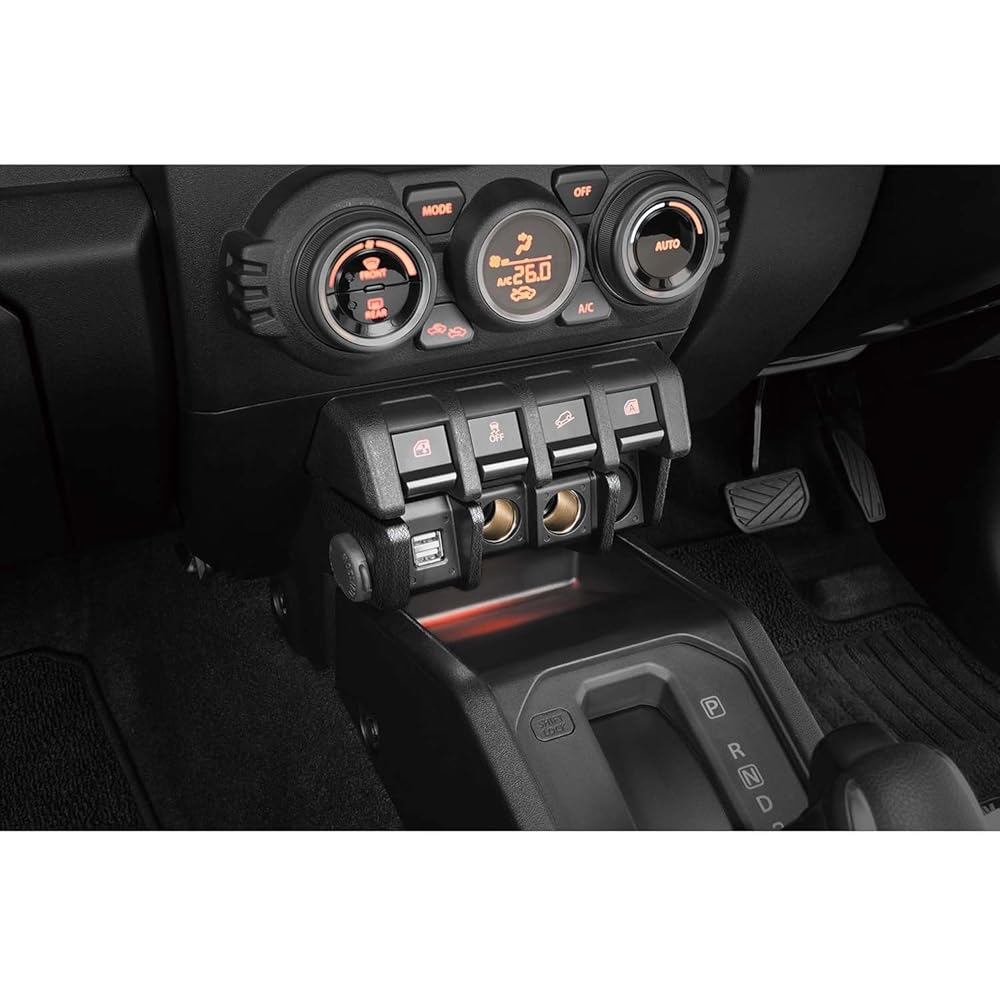 Carmate NZ587 Jimny-specific Power Supply Unit for Suzuki Jimny JB64, Jimny Sierra JB74, Car Accessory Socket, USB Power Supply