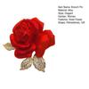 Spilla di lusso a forma di fiore rosa Spilla con strass brillanti Elegante abito cappotto soprabito distintivo accessori per vestiti