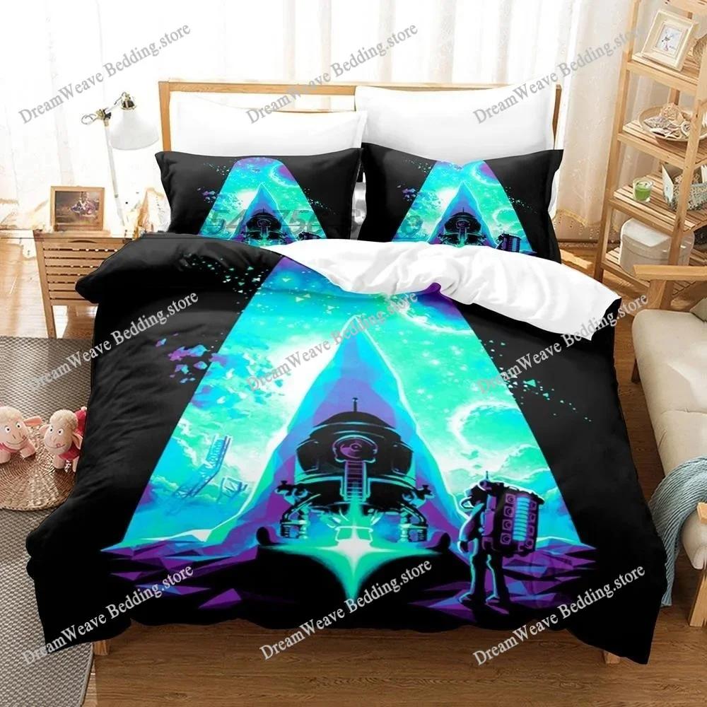 Fashion Astroneer Bedding Set Single Twin Full Queen King Size Bed Set Teenager Bedroom Sheet Set 3D Print Anime Bed Sheet Set