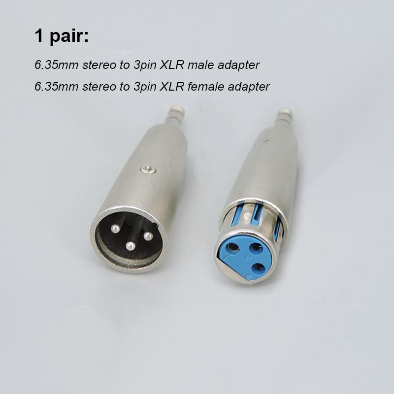 Microphone 3 Pin XLR Male Female Plug to 1/4 Inch 6.35mm 6.5mm Mono Female Jack Connector Audio Cable Mic Adapter AGood product