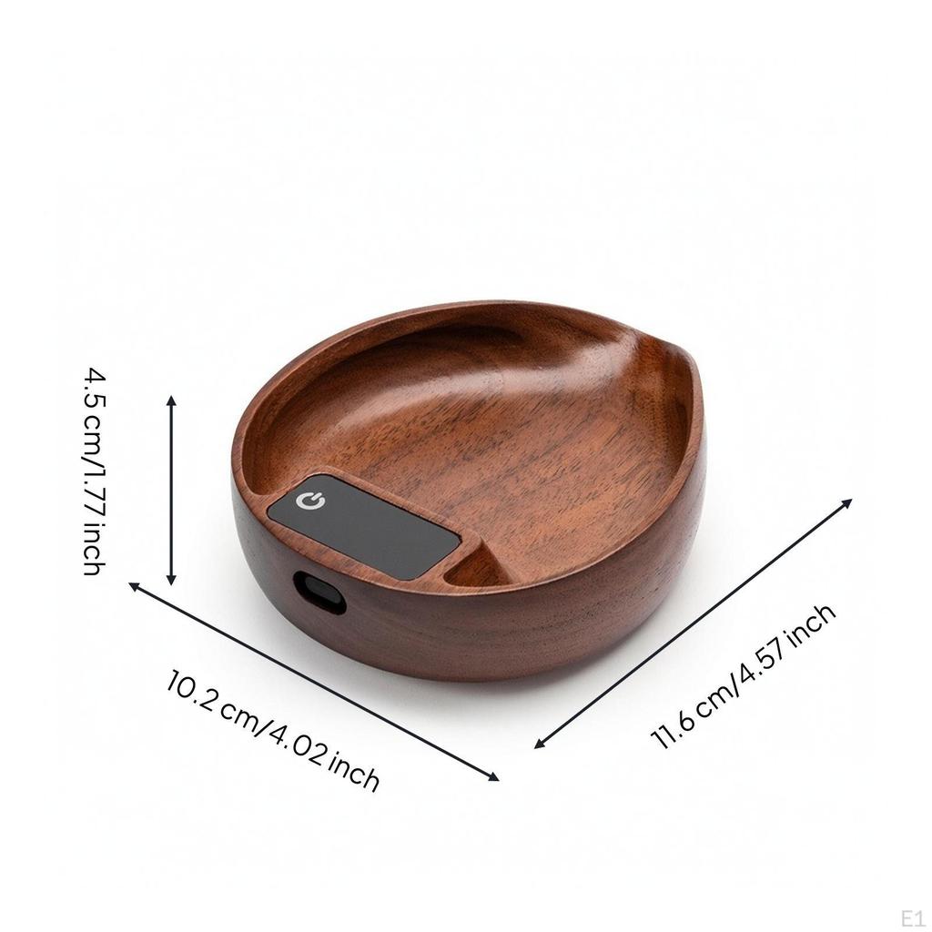 Electronic Weighing Device Scale with Bowl Wooden Coffee Bean Tray Touch Controlled for Tea
