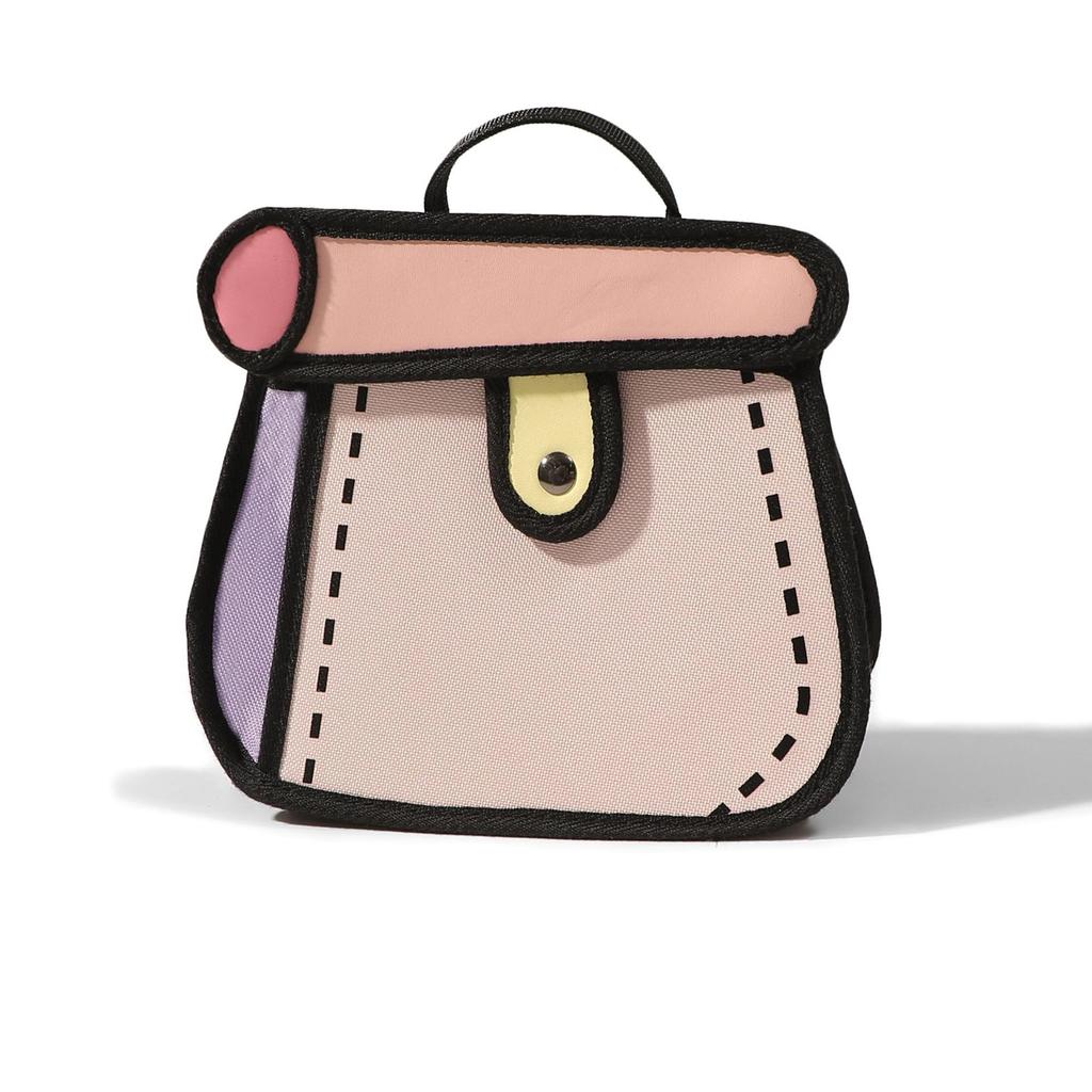 2025 new orange animation two-dimensional cartoon chain women's canvas shoulder bag girl backpack diagonal span bag
